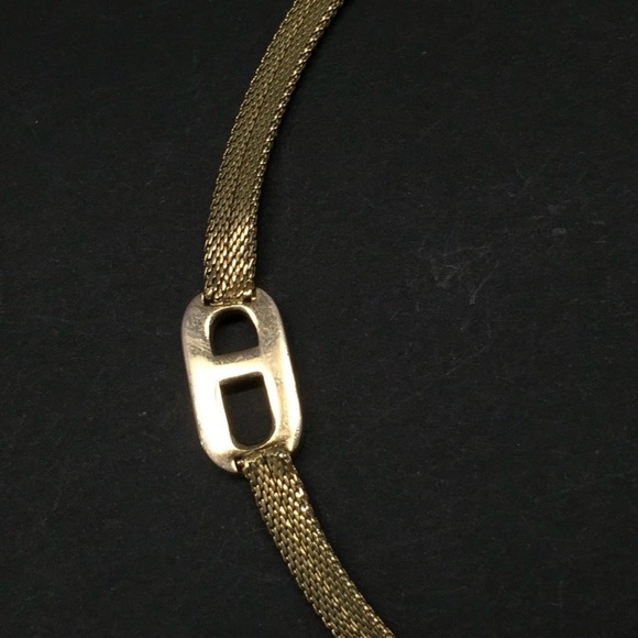 CHRISTIAN DIOR CD Logo Gold Tone Necklace - Picture 7 of 11